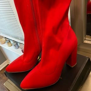 Red Ankle Boots